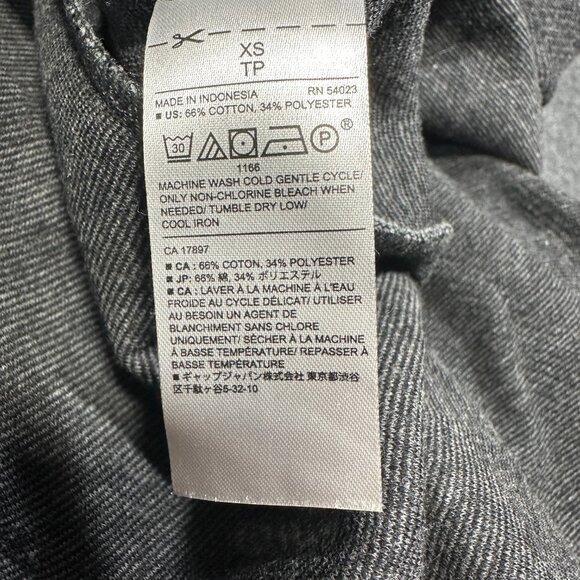 Banana Republic Sweater Women XS Gray Cotton Blend Cardigan Open Pockets - Picture 5 of 7